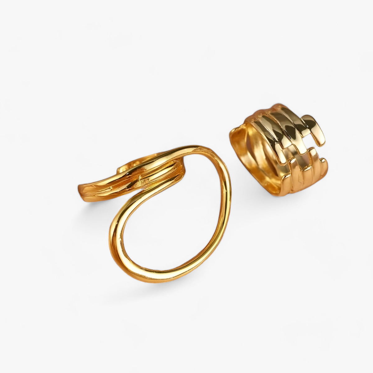 Ring : Ring Dames Zilver - Geometrische Statement - Gedurfd & Modebewust in Goud aanpasbaar van Pantino