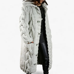Cardigan : Oversized Cardigan - Moeiteloze Seizoensstijl - Geel in Grijs van Pantino