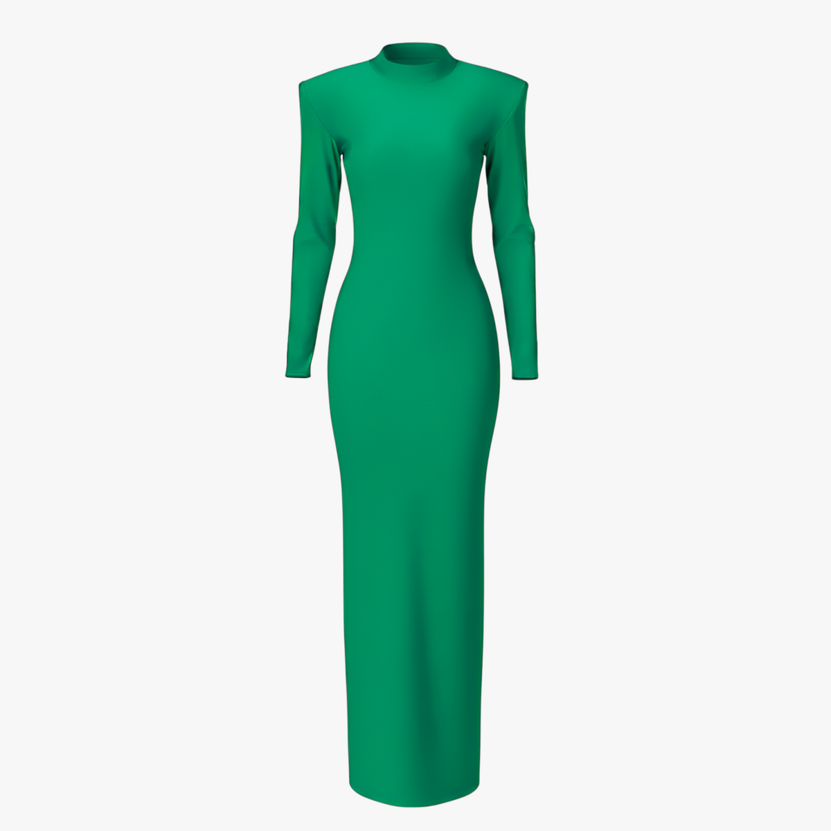 dress : Maxi Jurk Dames Groen - Elegante met Lange Mouwen in Groen van Pantino