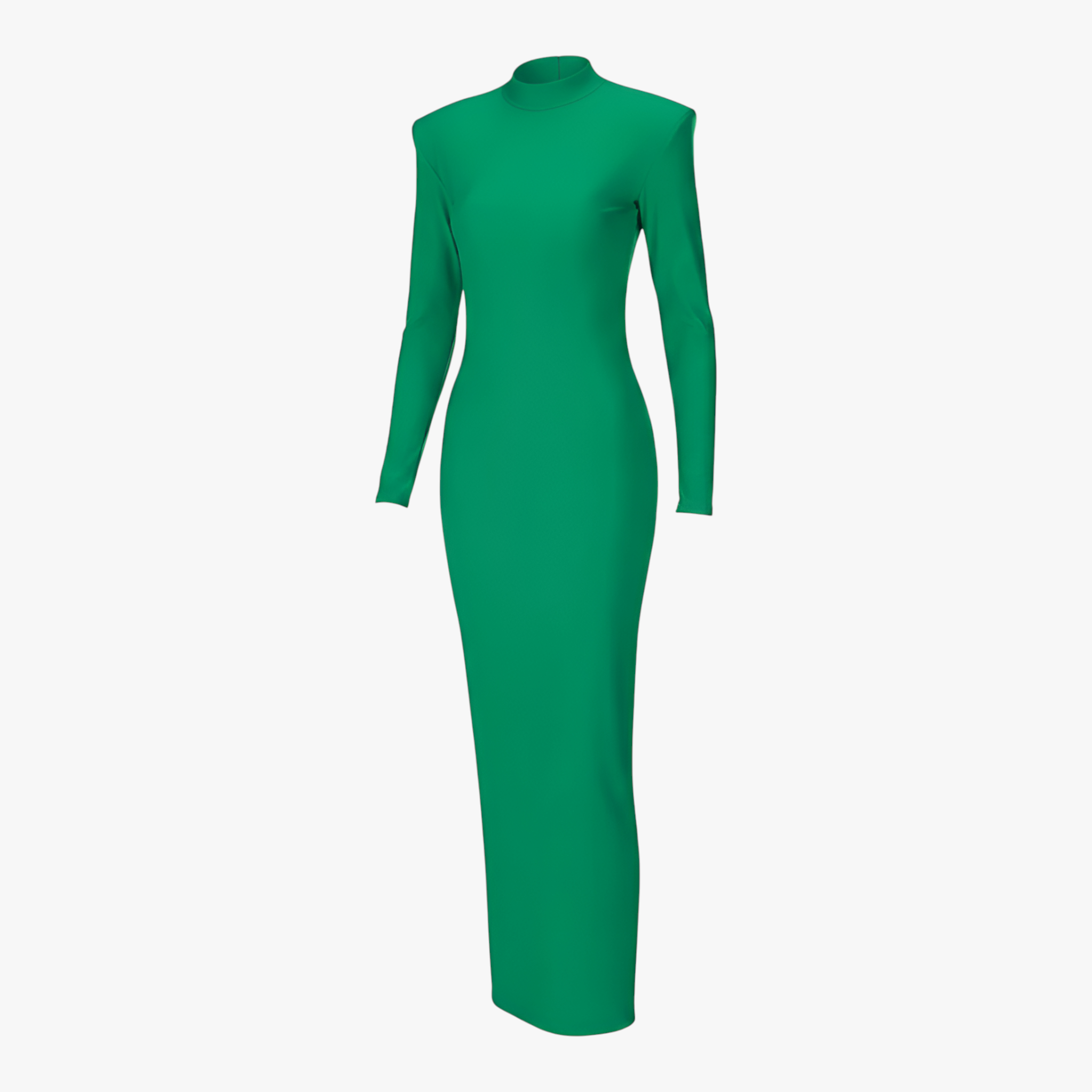 dress : Maxi Jurk Dames Groen - Elegante met Lange Mouwen in van Pantino
