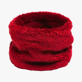 Scarf : Sjaal van Nepbont Dames - Zachte Warmte Bestand Tegen de Kou - Groen in Rood 25x14cm van Pantino
