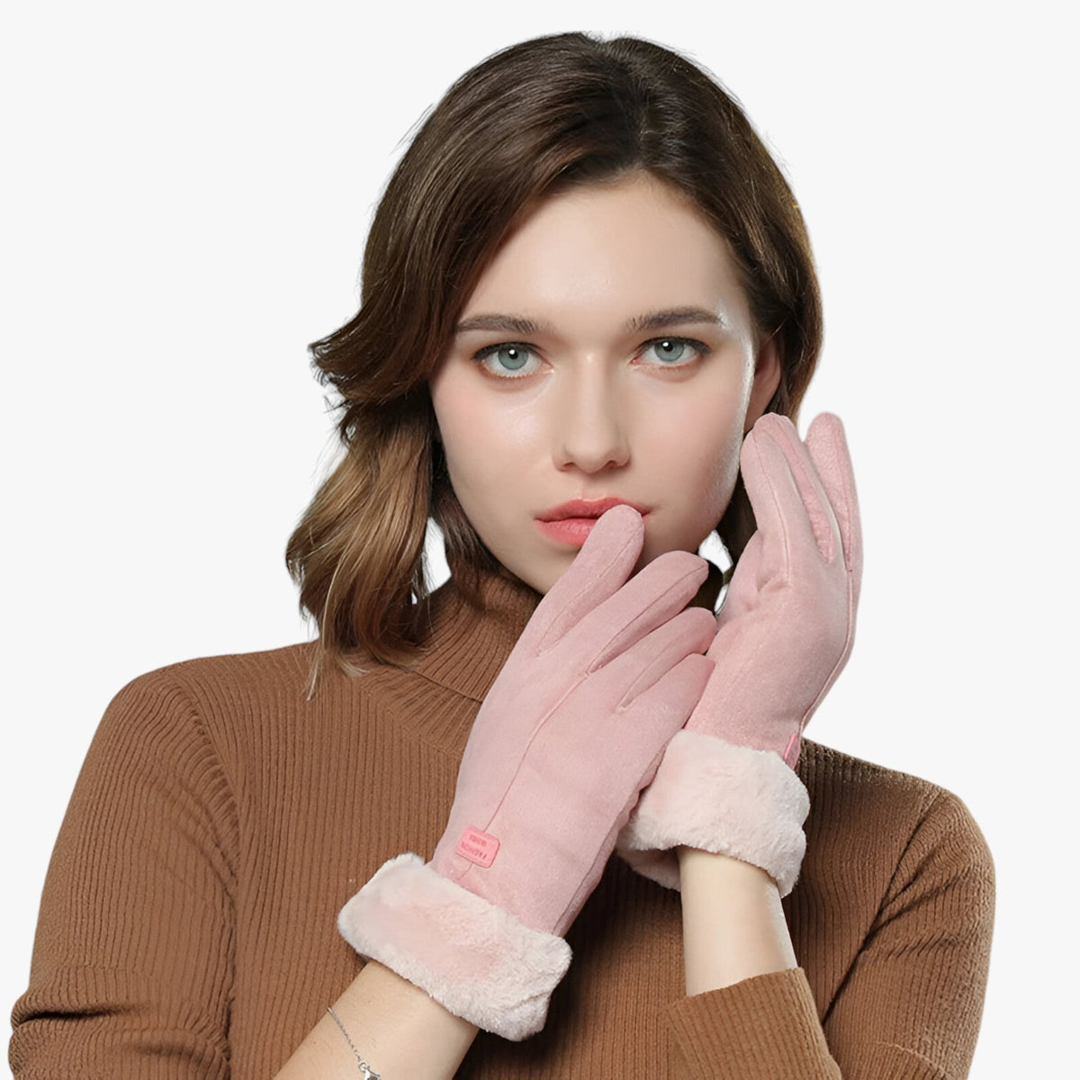 Gloves : Handschoenen Dames Grijs - FluffyWarm - Fashion in van Pantino
