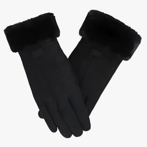 Gloves : Handschoenen Dames Grijs - FluffyWarm - Fashion in Zwart Één maat van Pantino