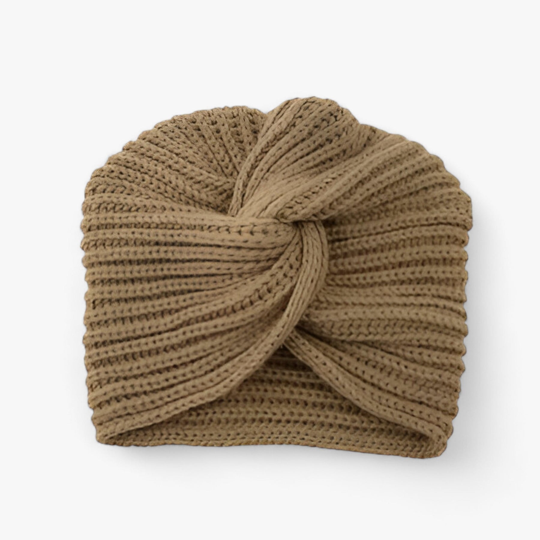 Turban Hat : Strickturban voor Dames - Elegante Comfort van Kasjmier - Zwart in Khaki van Pantino