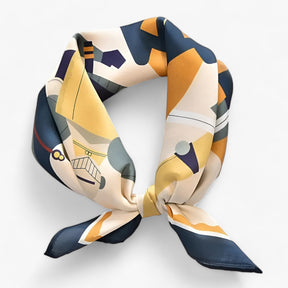 Scarf : Gouden Zijden Sjaal Dames - Luxe, Groot & Veelzijdig voor Elk Seizoen in van Pantino