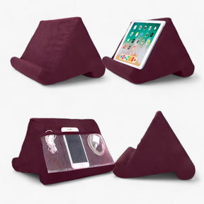 Tablet Holder Pillow : Tablethouder Kussen - Comfortabel voor Apparaten - Bed Gebruik in Rood van Pantino