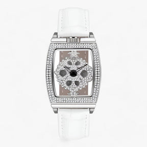 watches : Horloge Dames Groen - Luxe Quartz - Sprankelende Elegantie in Wit van Pantino