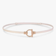 Belt : Elegante Riem Dames - Veilige Pasvorm met Gouden Gesp - Rood in Wit 97cm van Pantino