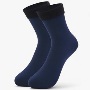 Socks : Sokken van Fluweelachtig Wol - Ultieme Winterwarmte (1 Paar + 1 Paar Gratis) - Grijs in Blauw van Pantino