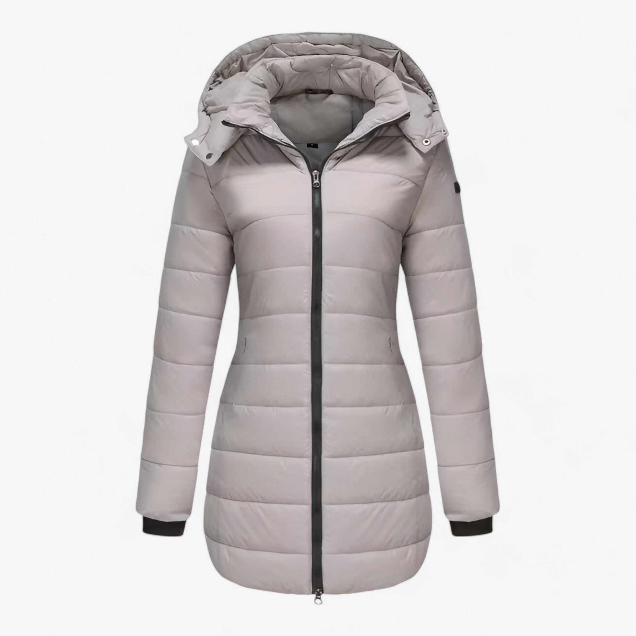 Parka : Lange Parka met Capuchon - Ultieme Warmte voor de Winter in Donkergrijs van Pantino