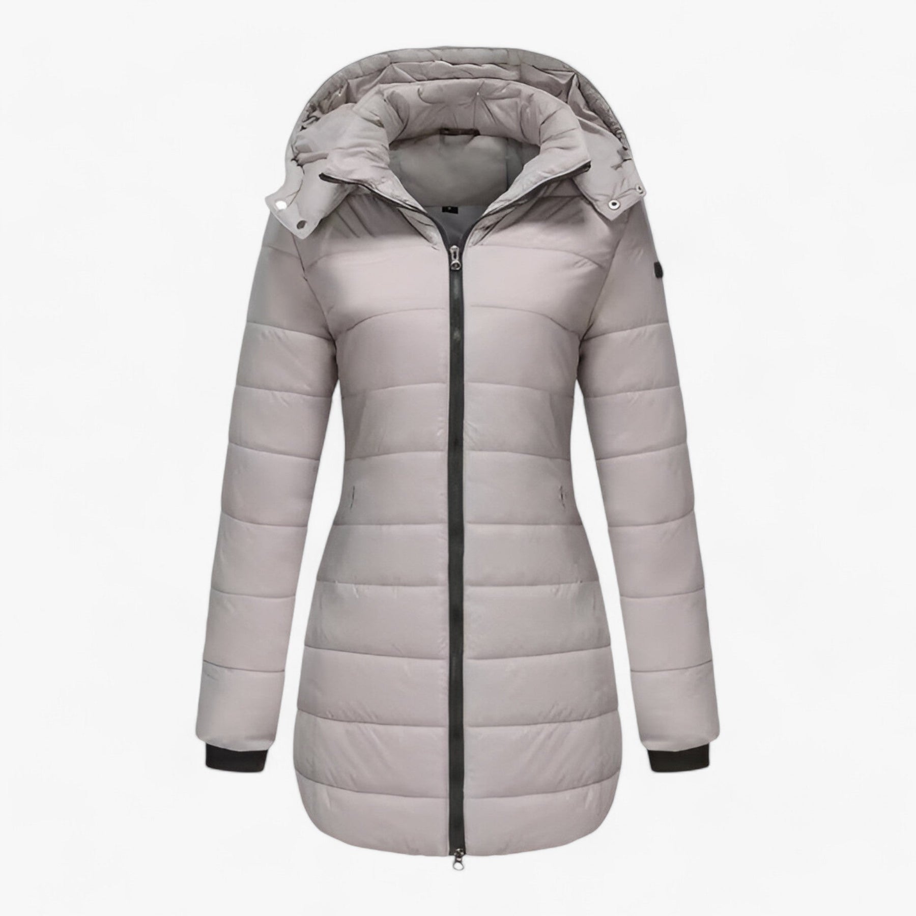 Parka : Lange Parka met Capuchon - Ultieme Warmte voor de Winter in Donkergrijs van Pantino