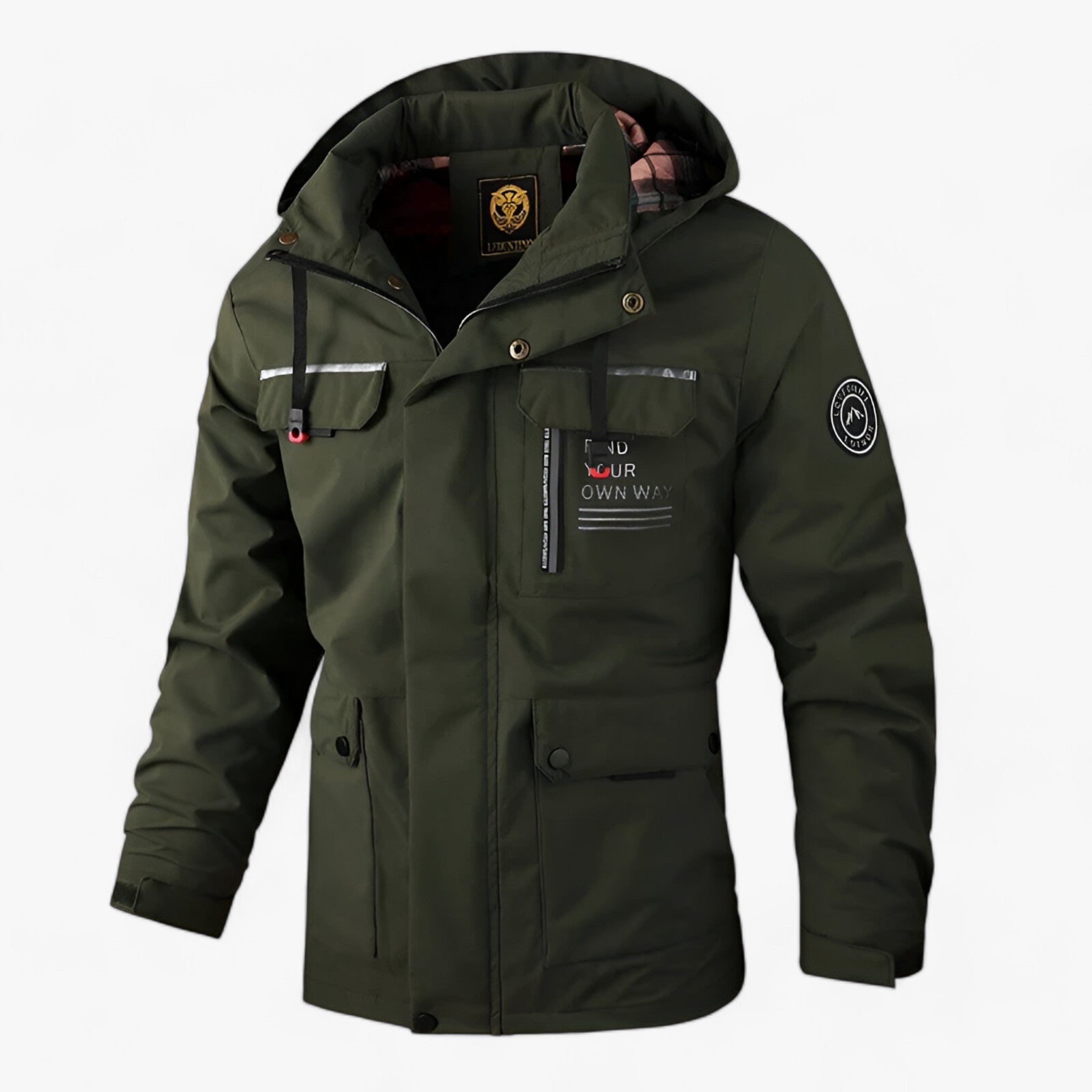 outdoor equipment : Heren Windjack - Waterdichte Winterbescherming - Wit in Groen van Pantino