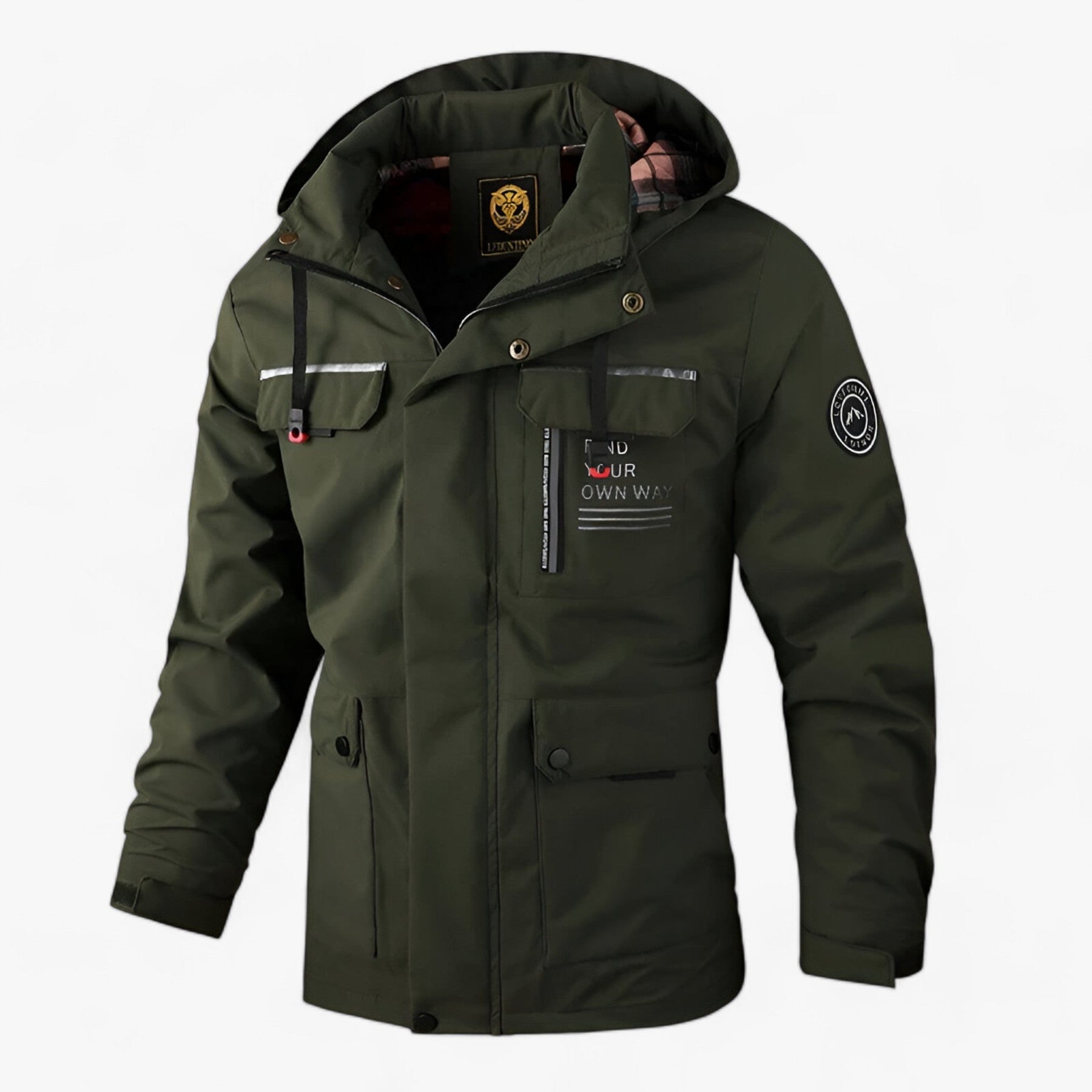 outdoor equipment : Heren Windjack - Waterdichte Winterbescherming - Wit in Groen van Pantino