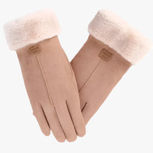 Gloves : Handschoenen Dames Grijs - FluffyWarm - Fashion in Khaki Één maat van Pantino