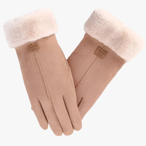 Gloves : Handschoenen Dames Grijs - FluffyWarm - Fashion in Khaki Één maat van Pantino