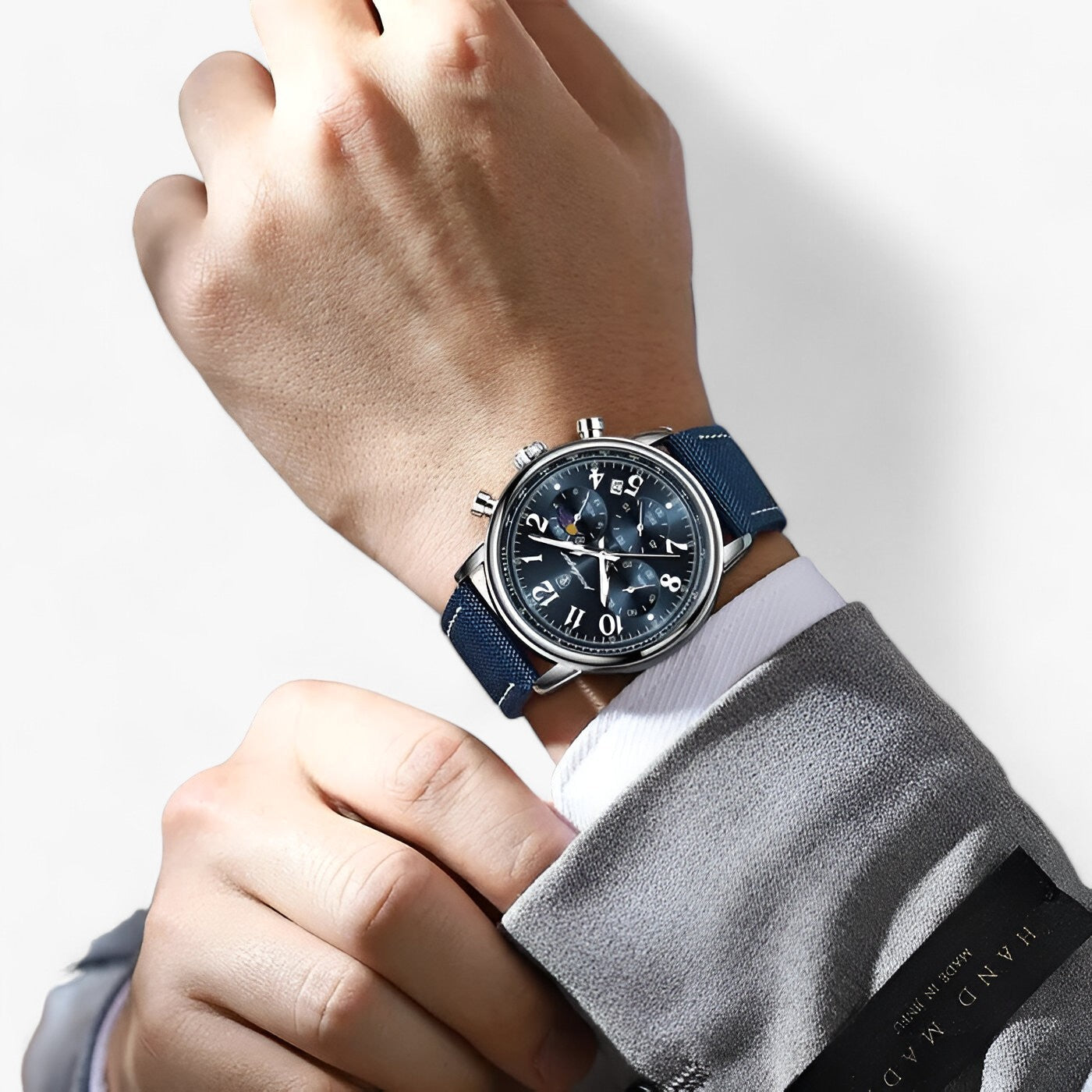 watches : Horloge Roségoud Bruin - Luxe Militair Sporthorloge - Waterdicht & Lichtgevend in van Pantino