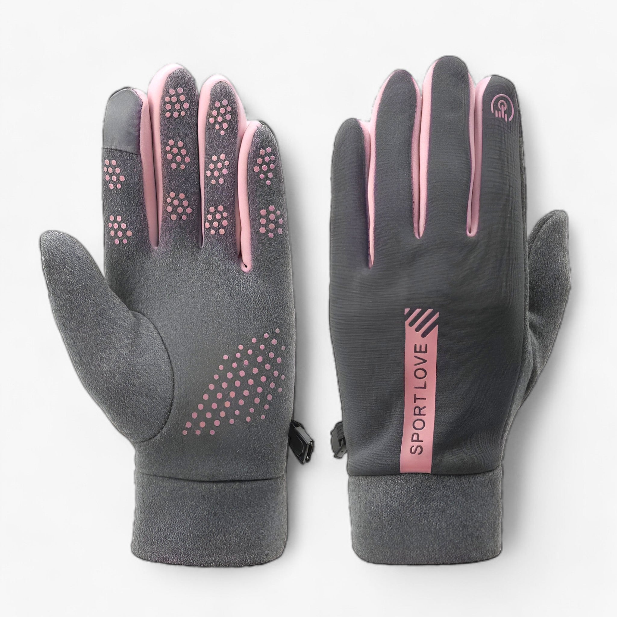 outdoor equipment : GlacierGuard - Winterhandschoenen - Warme en Waterdichte Bescherming in Grijsroze (Dames) van Pantino