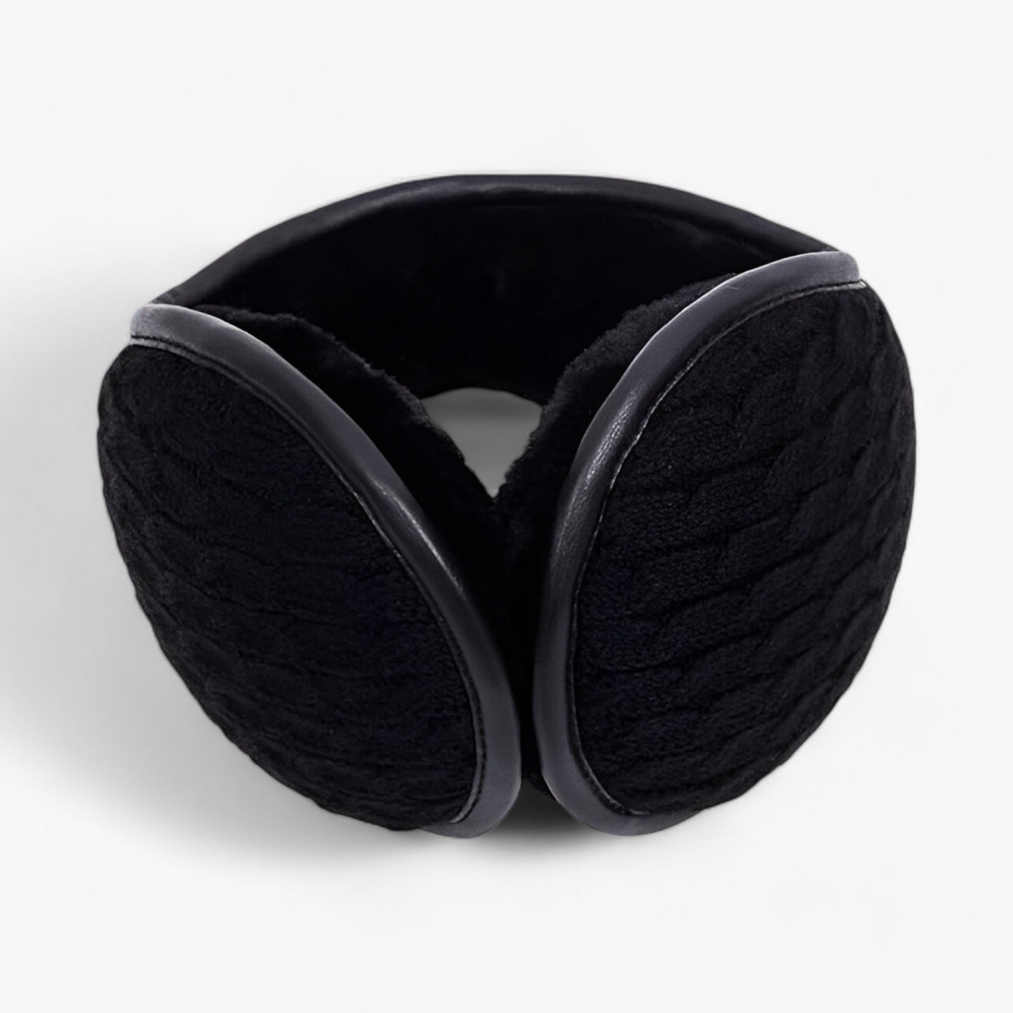 Earmuffs : Winddichte Pluche Oordopjes - Wintercomfort de Hele Dag door - Grijs in Zwart van Pantino
