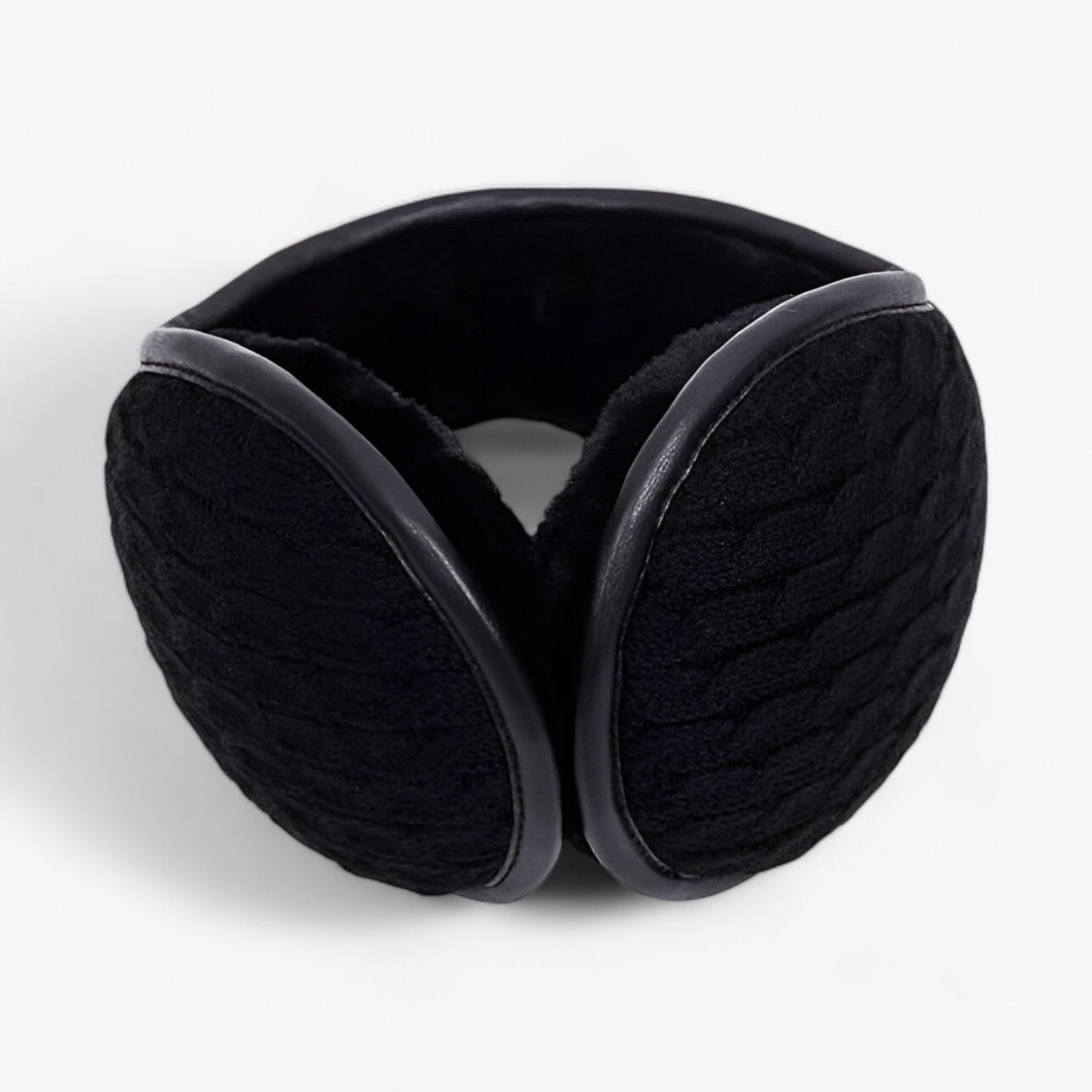 Earmuffs : Winddichte Pluche Oordopjes - Wintercomfort de Hele Dag door - Grijs in Zwart van Pantino