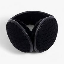 Earmuffs : Winddichte Pluche Oordopjes - Wintercomfort de Hele Dag door - Grijs in Zwart van Pantino