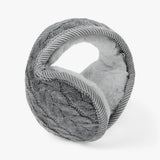 Bouchons d'oreilles en peluche coupe-vent - Confort hivernal toute la journée - Gris