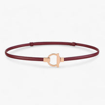 Belt : Elegante Riem Dames - Veilige Pasvorm met Gouden Gesp - Rood in Wijnrood 97cm van Pantino