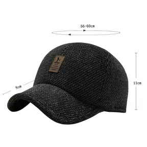 Baseball Cap : SnapHat - Gebreide Winter Baseballpet Donkergrijs in van Pantino