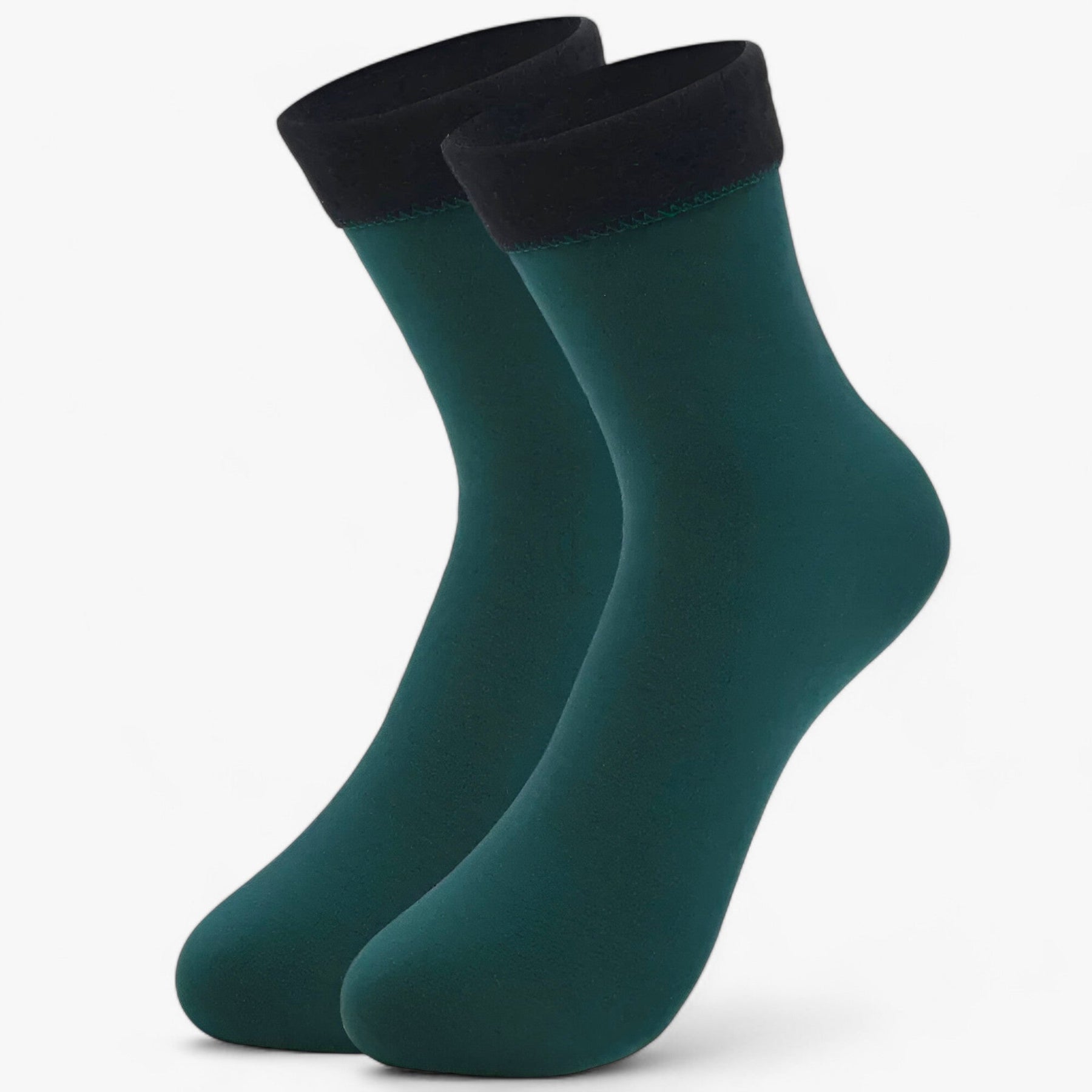 Socks : Sokken van Fluweelachtig Wol - Ultieme Winterwarmte (1 Paar + 1 Paar Gratis) - Grijs in Groen van Pantino