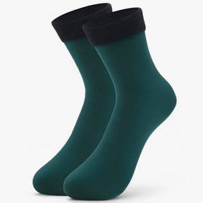 Socks : Sokken van Fluweelachtig Wol - Ultieme Winterwarmte (1 Paar + 1 Paar Gratis) - Grijs in Groen van Pantino
