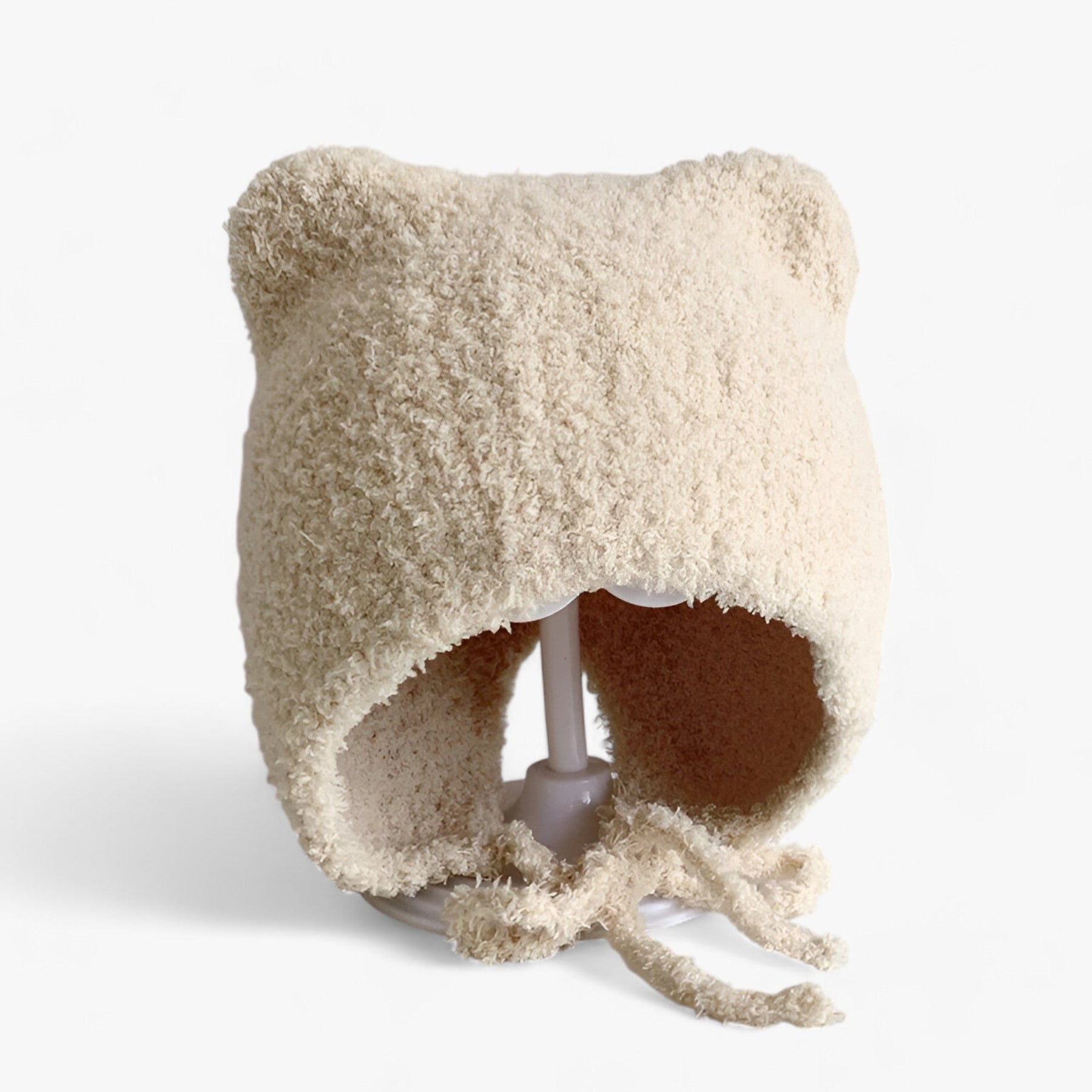 Baby Hat : Muts Dames Beige - Wintermuts voor Baby's - Zachte Warmte met Schattige Oorbedekking in Beige Bébé 0-3 jaar van Pantino