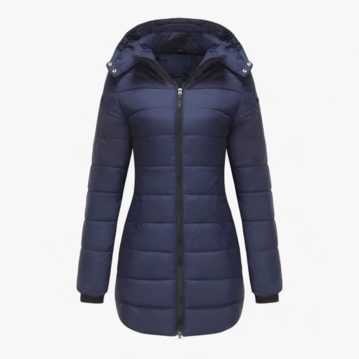 Parka : Lange Parka met Capuchon - Ultieme Warmte voor de Winter in Donkerblauw van Pantino