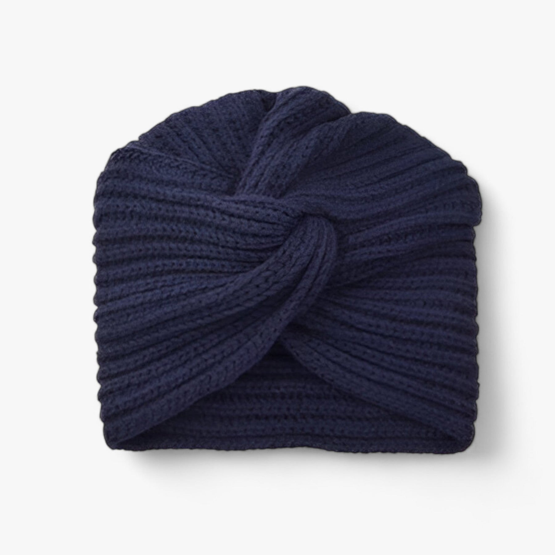 Turban Hat : Strickturban voor Dames - Elegante Comfort van Kasjmier - Zwart in Blauw van Pantino