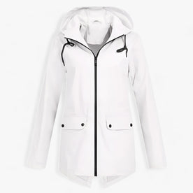 women's jacket : Lichtgewicht Waterdichte Jas - Ultieme Bescherming in de Buitenshuis - Wit in Wit van Pantinoshop