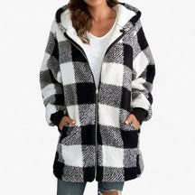 Hoodie Jacket : Jas Dames Blauw - Oversized Lange met Capuchon voor - Ultiem Comfort en Stijlvolle Warmte in Zwart van Pantino