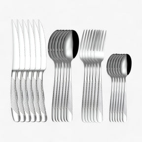 home & garden : StarDine - Bestekset van Roestvrij Staal - Zilver Goud in Zilver van Pantino