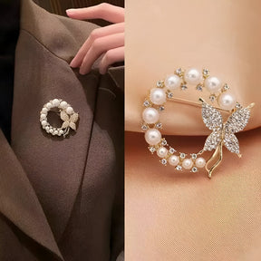 Brooch : Broche Dames Oranje - Aurelia Vlinder - Verhoog Je Stijl in van Pantino