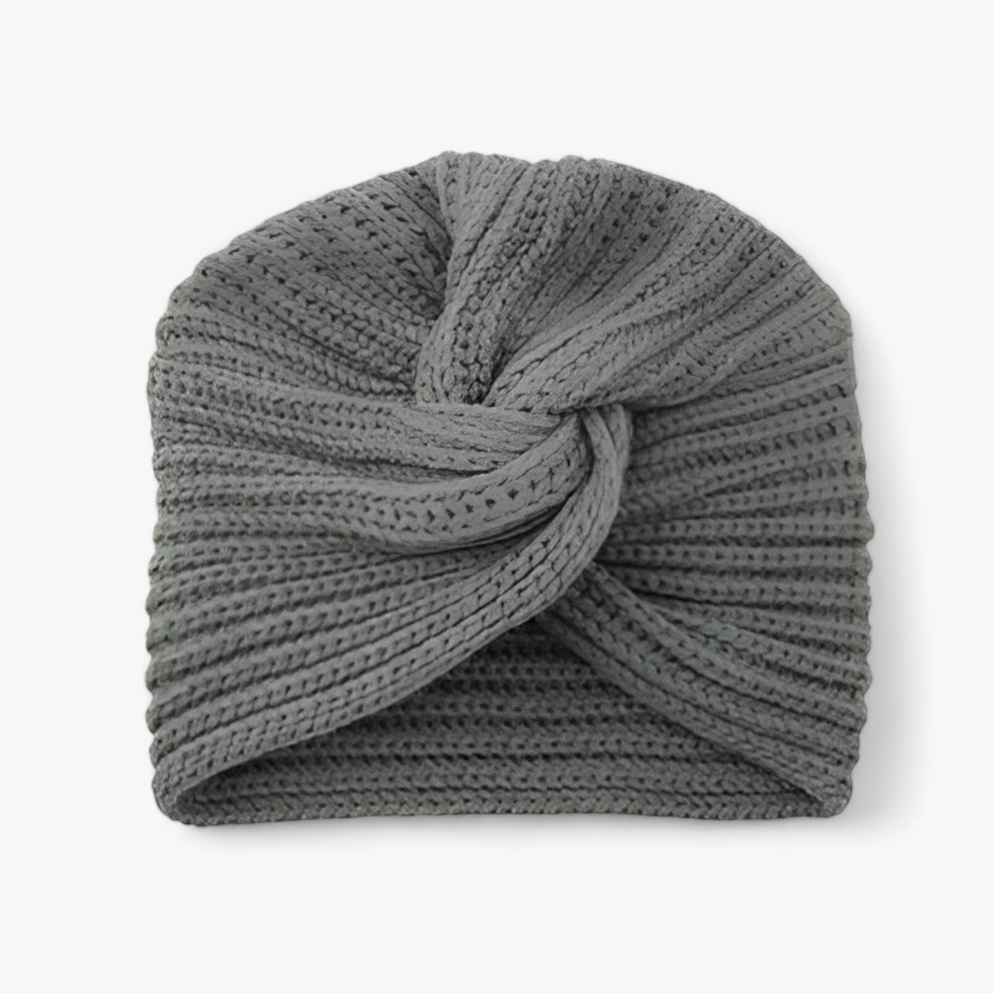 Turban Hat : Strickturban voor Dames - Elegante Comfort van Kasjmier - Zwart in Donkergrijs van Pantino