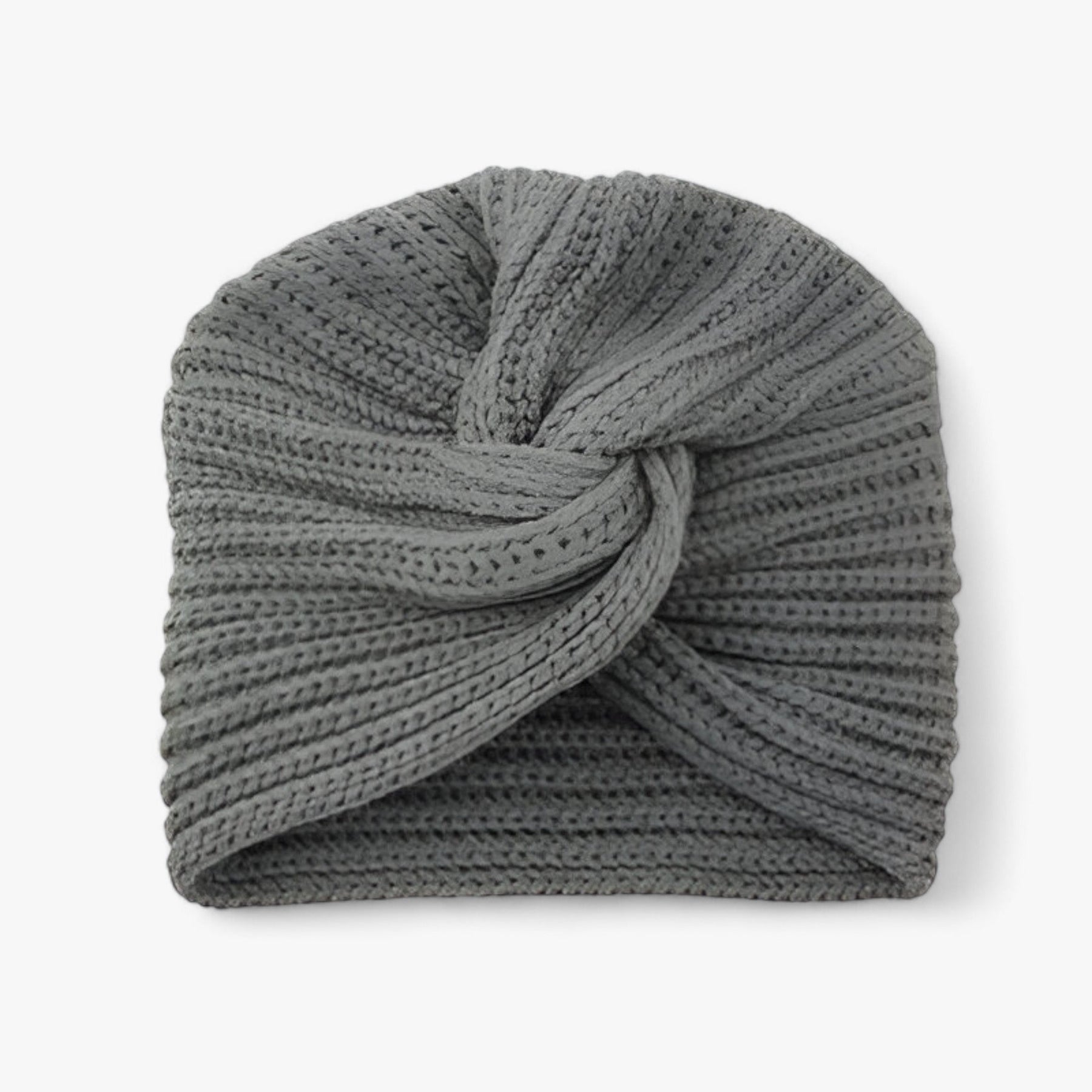 Turban Hat : Strickturban voor Dames - Elegante Comfort van Kasjmier - Zwart in Donkergrijs van Pantino