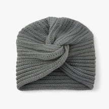 Turban Hat : Strickturban voor Dames - Elegante Comfort van Kasjmier - Zwart in Donkergrijs van Pantino