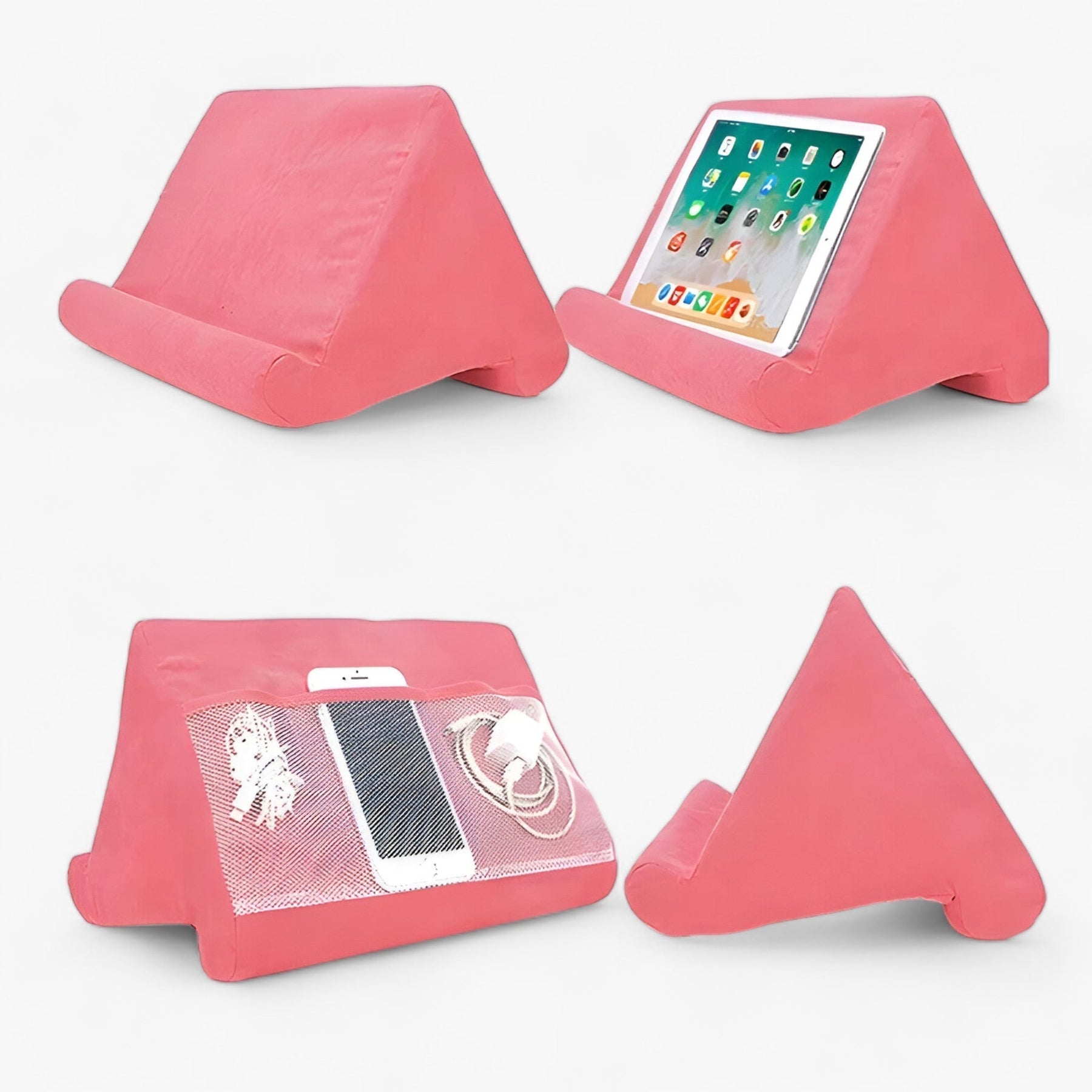 Tablet Holder Pillow : Tablethouder Kussen - Comfortabel voor Apparaten - Bed Gebruik in Roze van Pantino