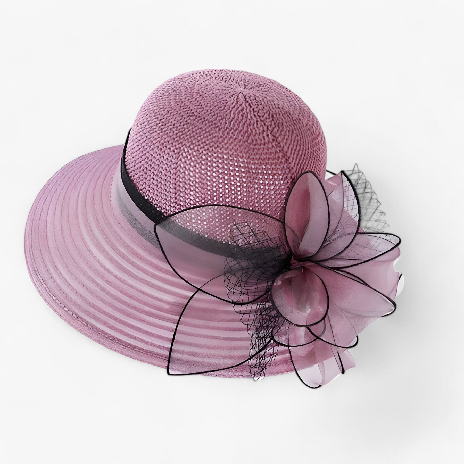 Sun Hat : Hoed Dames Khaki - Stijlvolle Dameshoed - Brede Rand voor Bescherming Tegen de Zon in Paars van Pantino