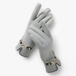 Gloves : Handschoenen Zwart - FrostElegance - Winter Touchscreen in Grijs Eén maat van Pantino