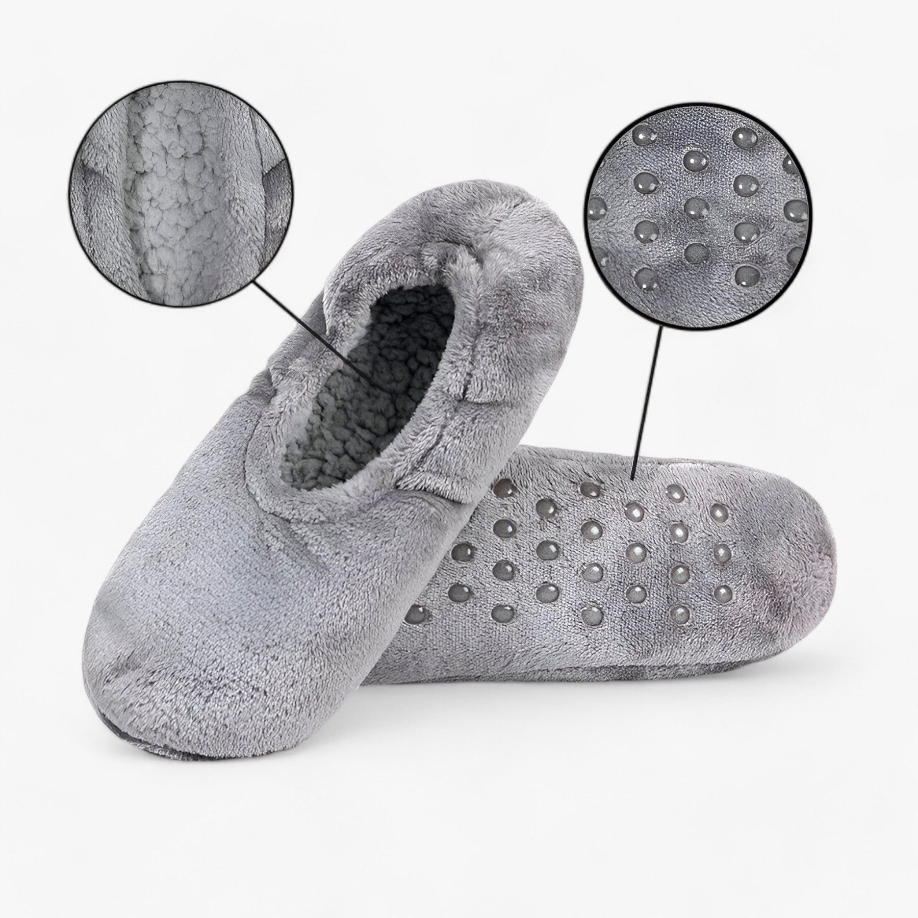Socks : Sokken 1 Paar Wit - Gezellige Binnensokken - Zachte Comfort en Antislip (1 Paar + 1 Paar Gratis) in van Pantino