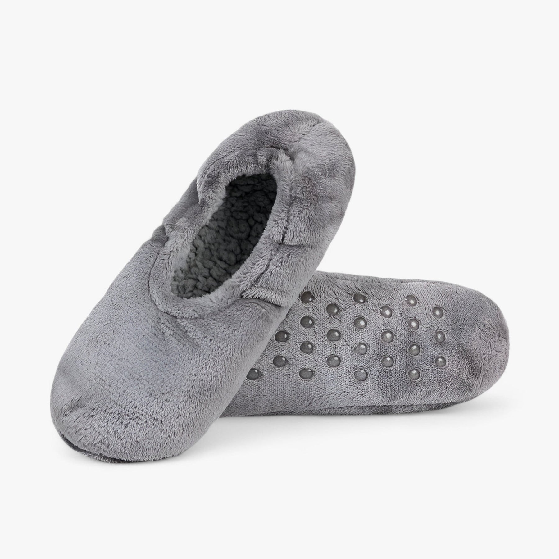Socks : Sokken 1 Paar Wit - Gezellige Binnensokken - Zachte Comfort en Antislip (1 Paar + 1 Paar Gratis) in 1 Paar Grijs van Pantino