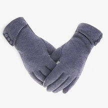 Gloves : Handschoenen Khaki - WarmComfort - Herfst Winter Fleece Gevoerde in Grijs van Pantino