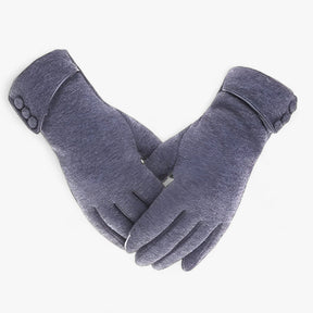 Gloves : Handschoenen Khaki - WarmComfort - Herfst Winter Fleece Gevoerde in Grijs van Pantino