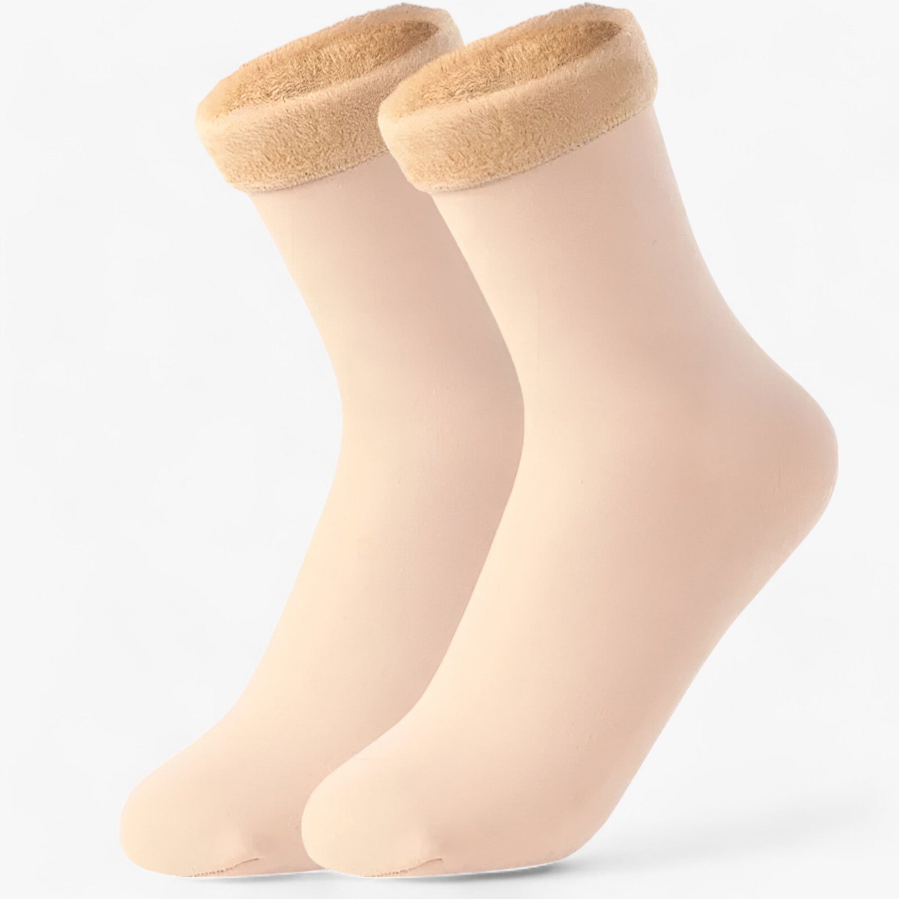Socks : Sokken van Fluweelachtig Wol - Ultieme Winterwarmte (1 Paar + 1 Paar Gratis) - Grijs in Huid van Pantino