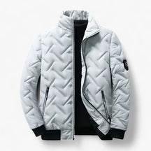 Jacket : Gewatteerde Jas - Ultieme Warmte en Stijlvolle Bescherming - Groen in Grijs van Pantino