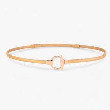Belt : Elegante Riem Dames - Veilige Pasvorm met Gouden Gesp - Rood in Abrikoos 97cm van Pantino