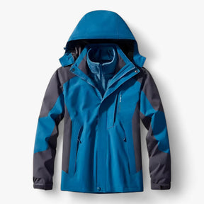 outdoor equipment : Buiten Ensemble 3-in-1 - Winterwarm Waterdicht - Witte Mannen in Donkerblauwe Mannen van Pantino